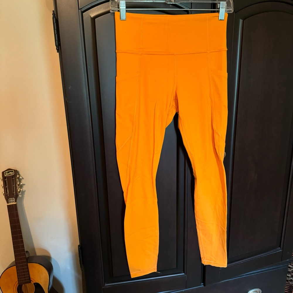 Orange Athleta Leggings